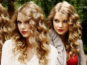 Blond, spiral, Taylor Swift, Hair, Longs