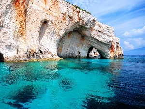 Blue Caves, Skinari, Greece, sea, Zakynthos