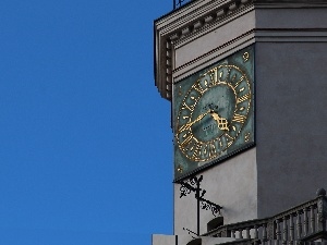 blue, Tips, Clock, Sky, Golden