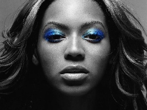 blue, make-up, Beyonce