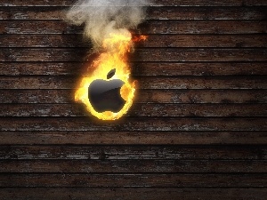 boarding, Flames, Apple, logo