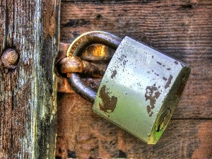 padlock, boarding, staple