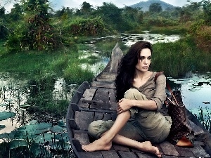 lake, Boat, Angelina