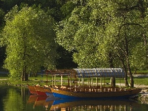 lake, Boats, Park
