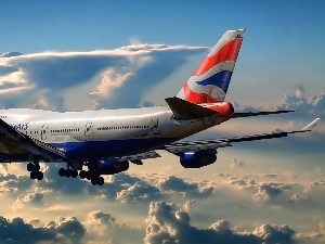 clouds, Boeing 747