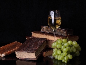 Wine, Books, Grapes