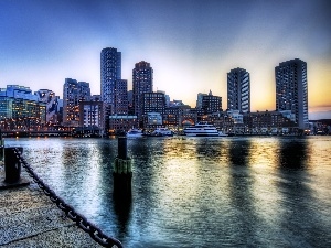 panorama, Boston, port