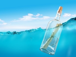 sea, Bottle, Sky