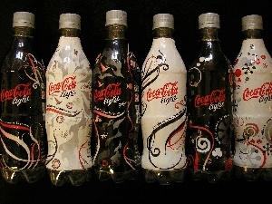 Bottles, Coca-Coli, different