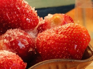 bowl, strawberries