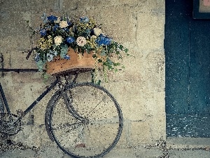 wall, box, Bike