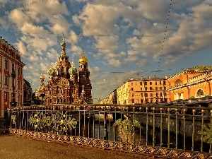 bridge, Newa, Cerkiew, buildings