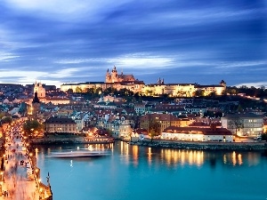 bridge, Prague, Prague, Charles, Castle