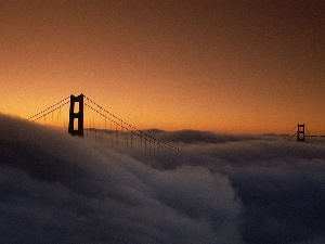 bridge, clouds