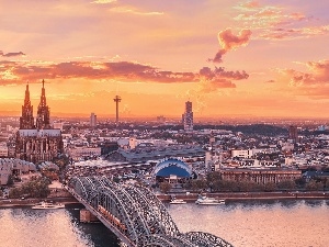 bridge, chair, Gothic, Germany, Hohenzollern, Cologne