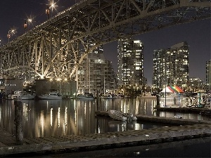 bridge, Town, technics, HDR