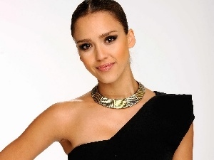 brunette, Necklace, Jessica Alba