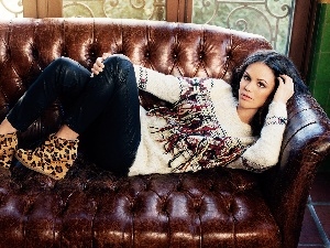 brunette, Sofa, Rachel Bilson