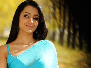 brunette, Smile, Trisha Krishnan