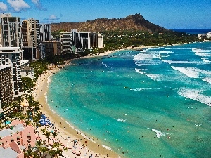 Beaches, buildings, sea