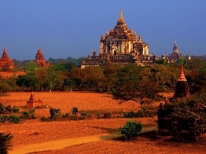 Burma, structures, trees, viewes