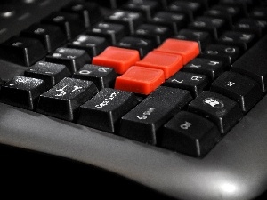 Red, buttons, keyboard