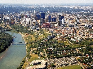Canada, Edmonton, panorama, town
