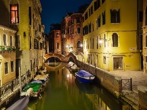 Town, canal, Venice