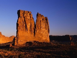 rocks, canyon, Sky