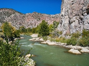 scrub, canyon, River