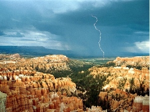 canyons, Mountains, Landscapes, Storms