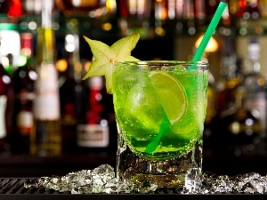 carambola, Icecream, Green, cocktail