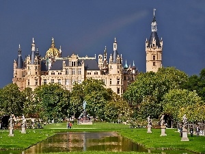 Park, Castle, Hohenzollern, Baden, statues, W?rttemberg