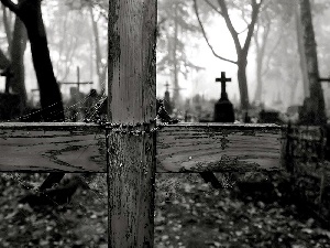 Rosary, cemetery, Cross