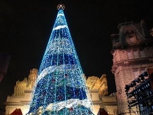 centre, town, christmas tree