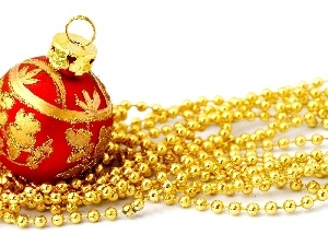 Golden, chaplet, bauble