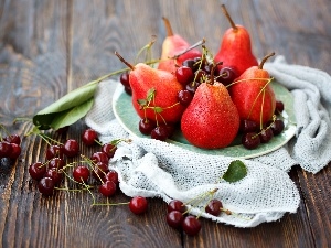 cherries, still life, truck concrete mixer