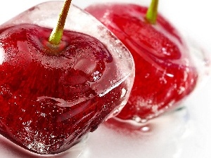 frozen, cherries, Two