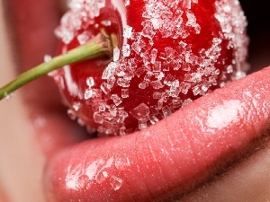 cherry, lips