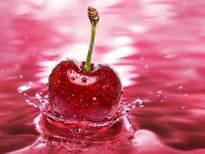 cherry, water, red hot