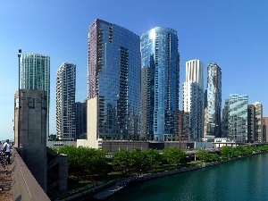 town, Chicago, panorama