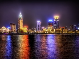 Szanghaj, China, Night