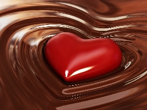 Smooth, chocolate, Heart