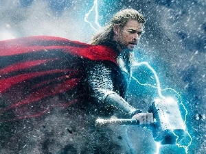 lightning, Chris Hemsworth, Thor, The Dark World