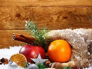 Christmas, decoration, orange, Apple