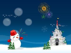Church, Christmas, christmas, Snowman