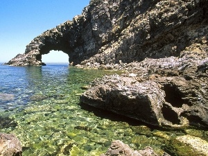 sea, cliff, clean