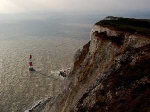 cliff, maritime, sea, Lighthouse