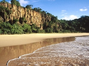 cliff, rocks, sea, Beaches