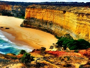 sea, Cliffs, Beaches